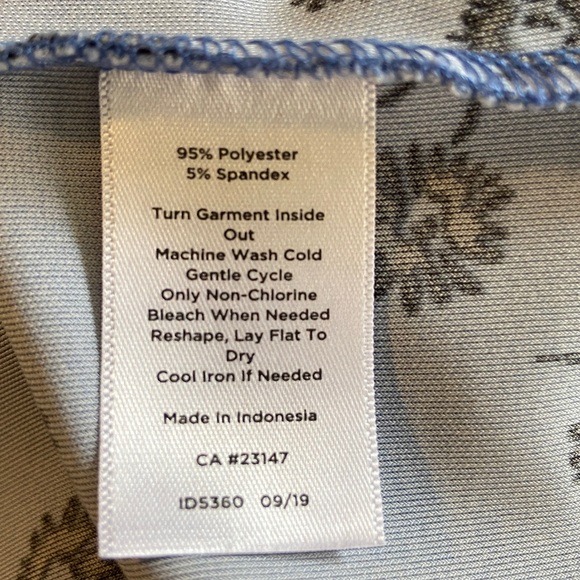 Talbots Plus Size Blue Floral Faux Fit and Flare Wrap Dress 3617 - Picture 8 of 9